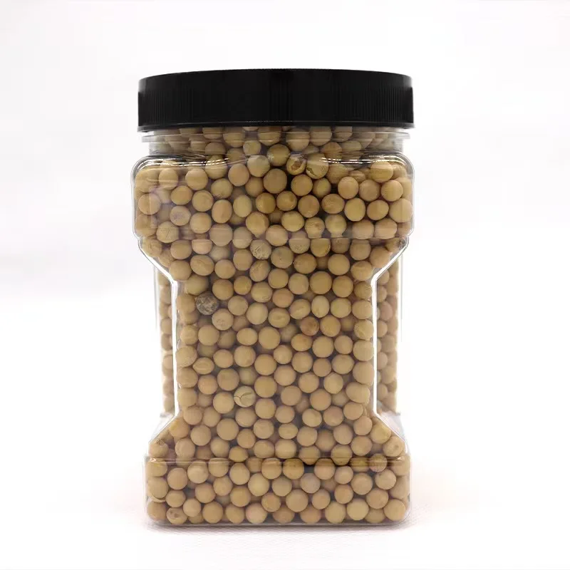 Empty Square Plastic Grip Handle Jars Food Grade Big Plastic Container for Storage Plastic Jar for Whole Grains  Popcorn