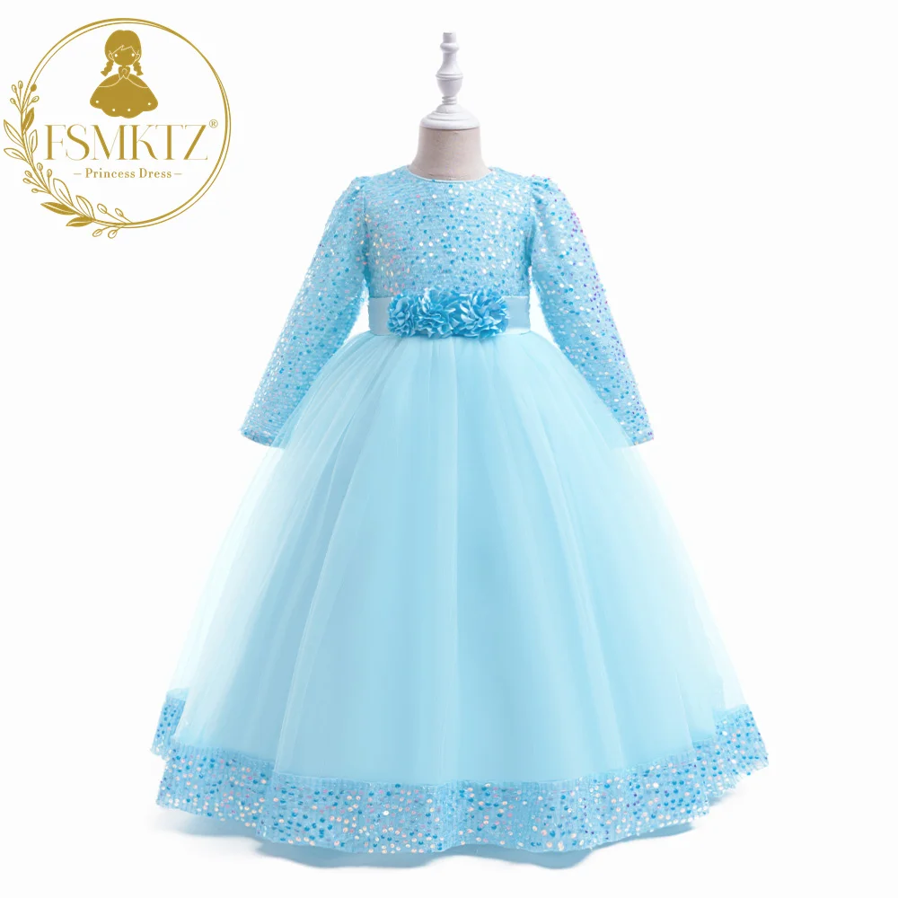 FSMKTZ nuovo DESIGN per bambine abiti natalizi a righe manica