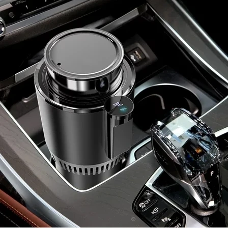Smart Control Digital Display Auto Car Cup Holder Heating Cooling Drinks Smart Coo