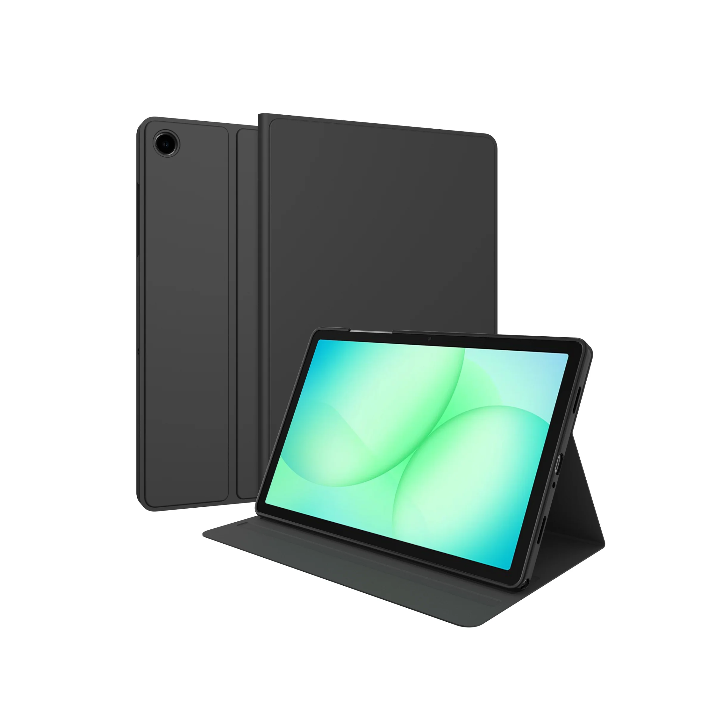 Laudtec For Leather Cover Business magnetic Shockproof Rugged Hard Tablet Case with For Samsung Galaxy Tab A11+  Black