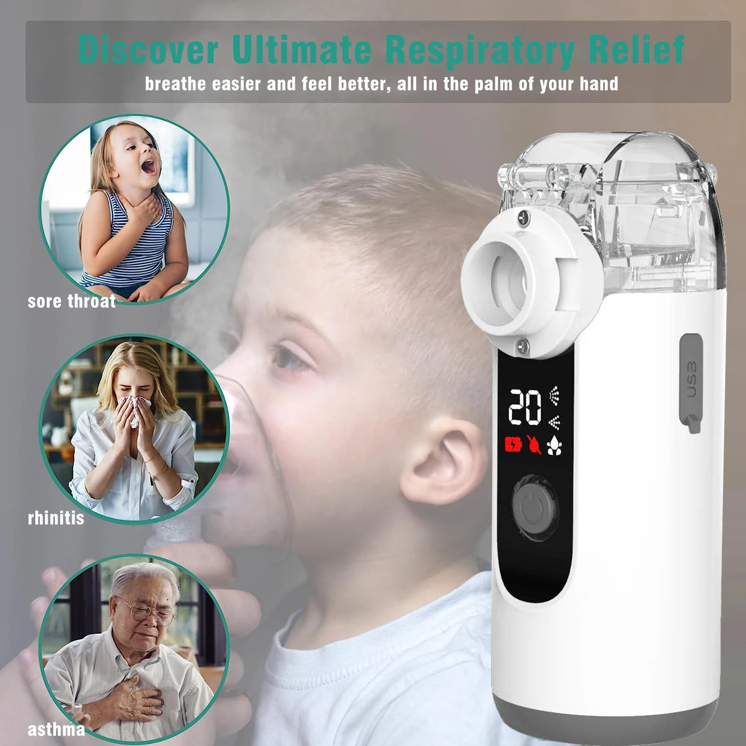 Ultrasonic Digital Mesh Nebulizer Machine
