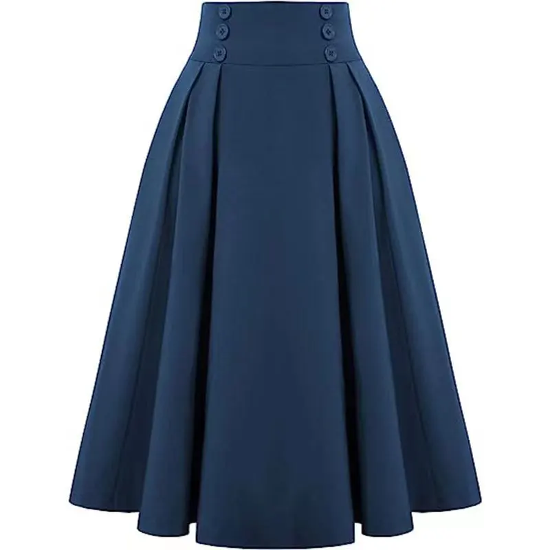 2024 New Pleated Skirt Spring And Autumn New Medium Long High Waist ...