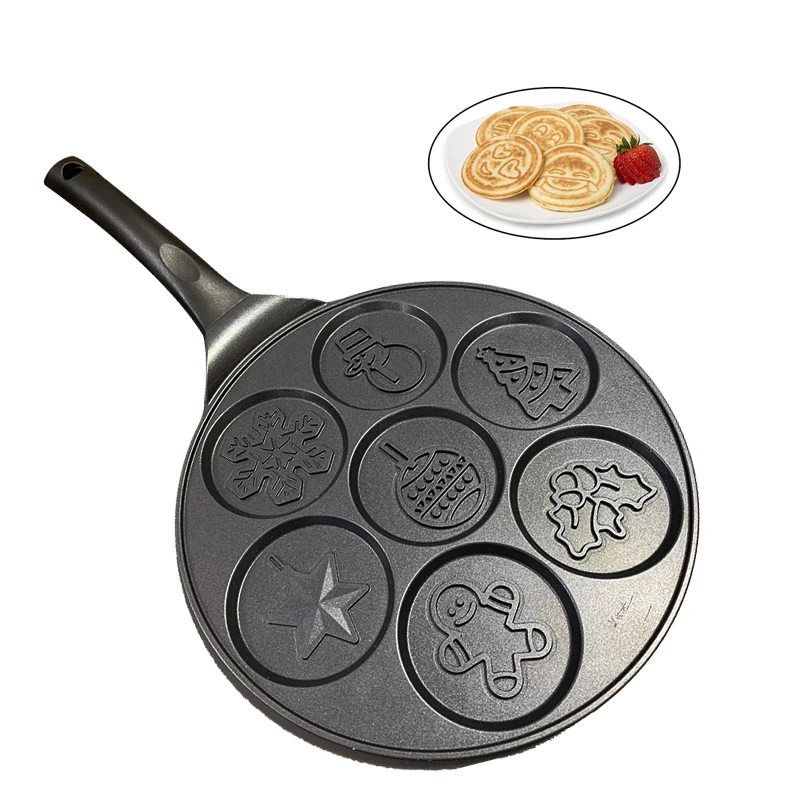 INTIGNIS Non-Stick Ceramic Coated Frying Pan 26cm for Mini Pancakes, Mini  Uttapam, Mini Crepe, Frying Eggs, 4 & 7 Moulds