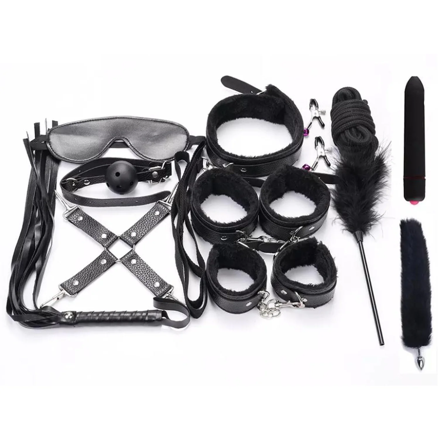 Bdsm Bondage Set Sex Product Erotic Toys For Adults Games Plush Leather