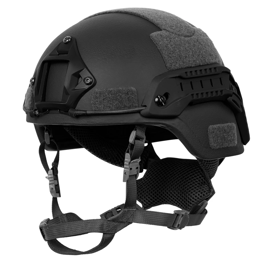 Aramid And Pe Mich Helmet With Rails New Upgrade Suspension Ear