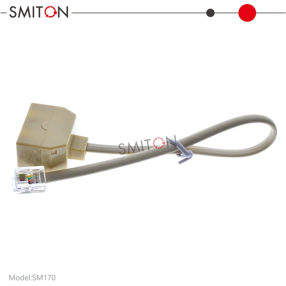 6P4C Training Adapter Y Splitter for Telephone RJ11