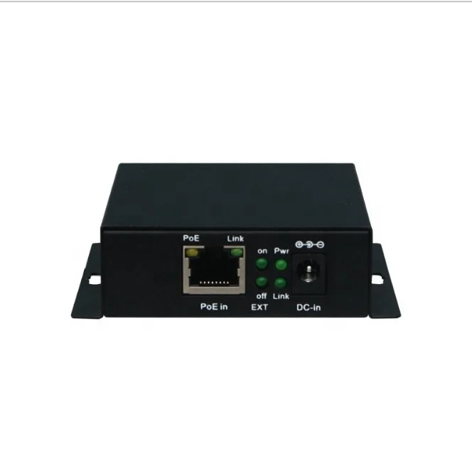 2-Port PoE Extender 1in 2Out 1000Mbps Network Switch for IP Poe Camera