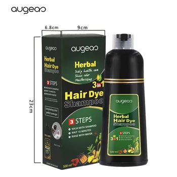 Wholesale MEIDU Brands Ammonia Free Manufacturer Private Label Dark Brown Natural Black Hair Color Shampoo in Hair Dye