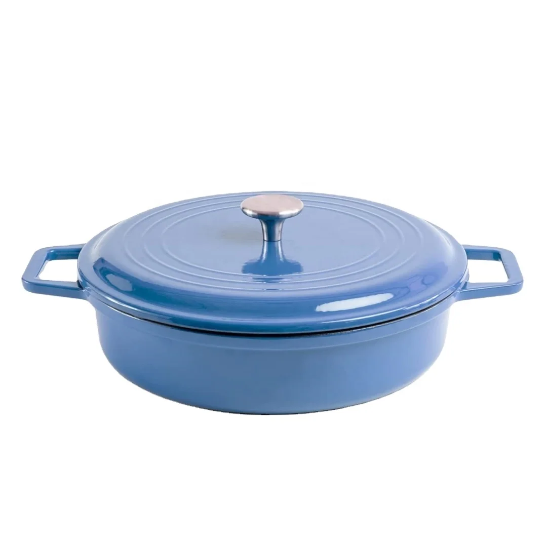 BSCI, LFGB, FDA Approved Enamel Cast Iron Casserole Pot Dutch Oven Braiser  - China Cast Iron Casserole Enamel Coating and Cast Iron Cookware price