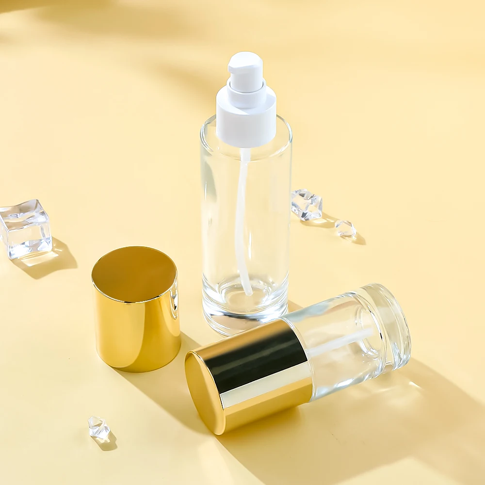 High End Cosmetic Packaging Materials Glass Empty Bottles Small Batch Silk-screen LOGO