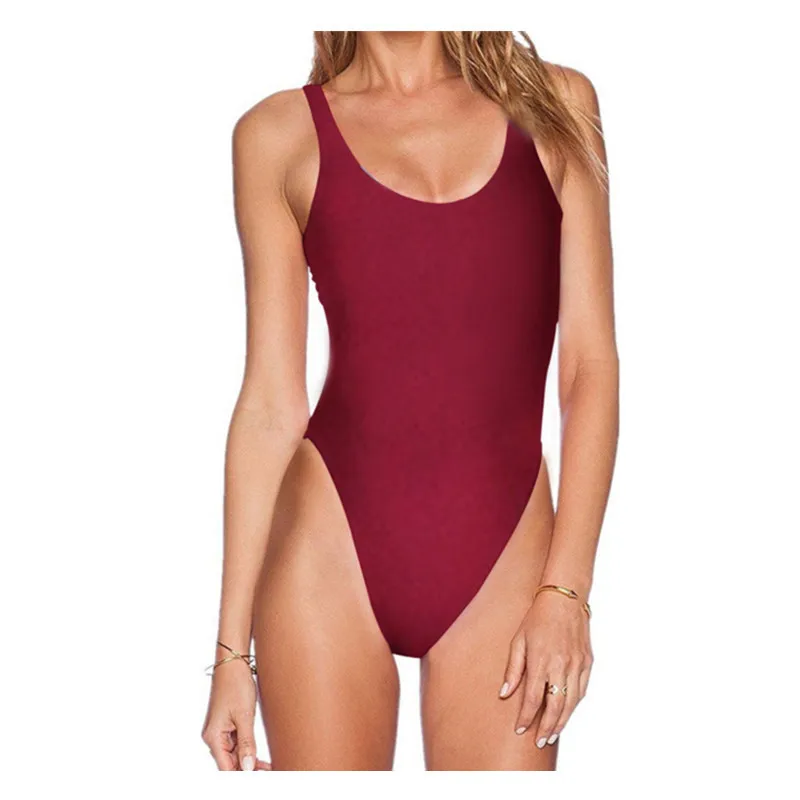 Sexy Low Back Solid Color With High Cut One Piece Swim Suit For Women Buy One Piece Swim Suit For Women Low Cut Back Swimwear Sexy Swimwear Product On Alibaba Com