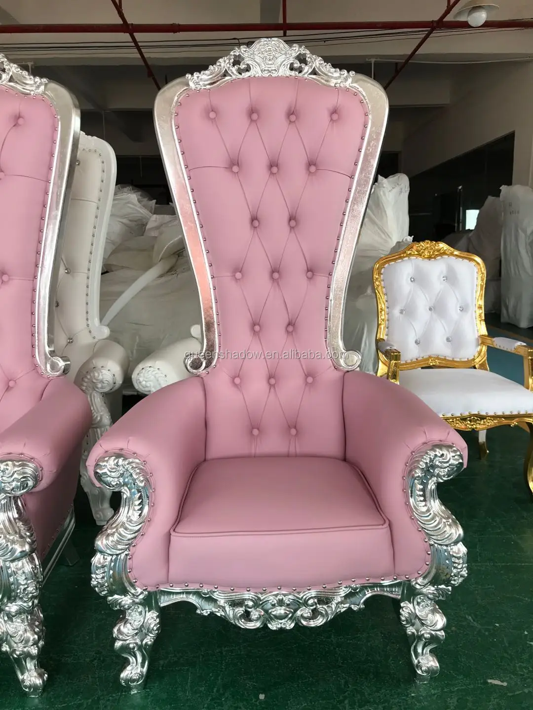 Kingshadow No Plumbing Manicure Chairs Cheap Throne Chair Pink Spa