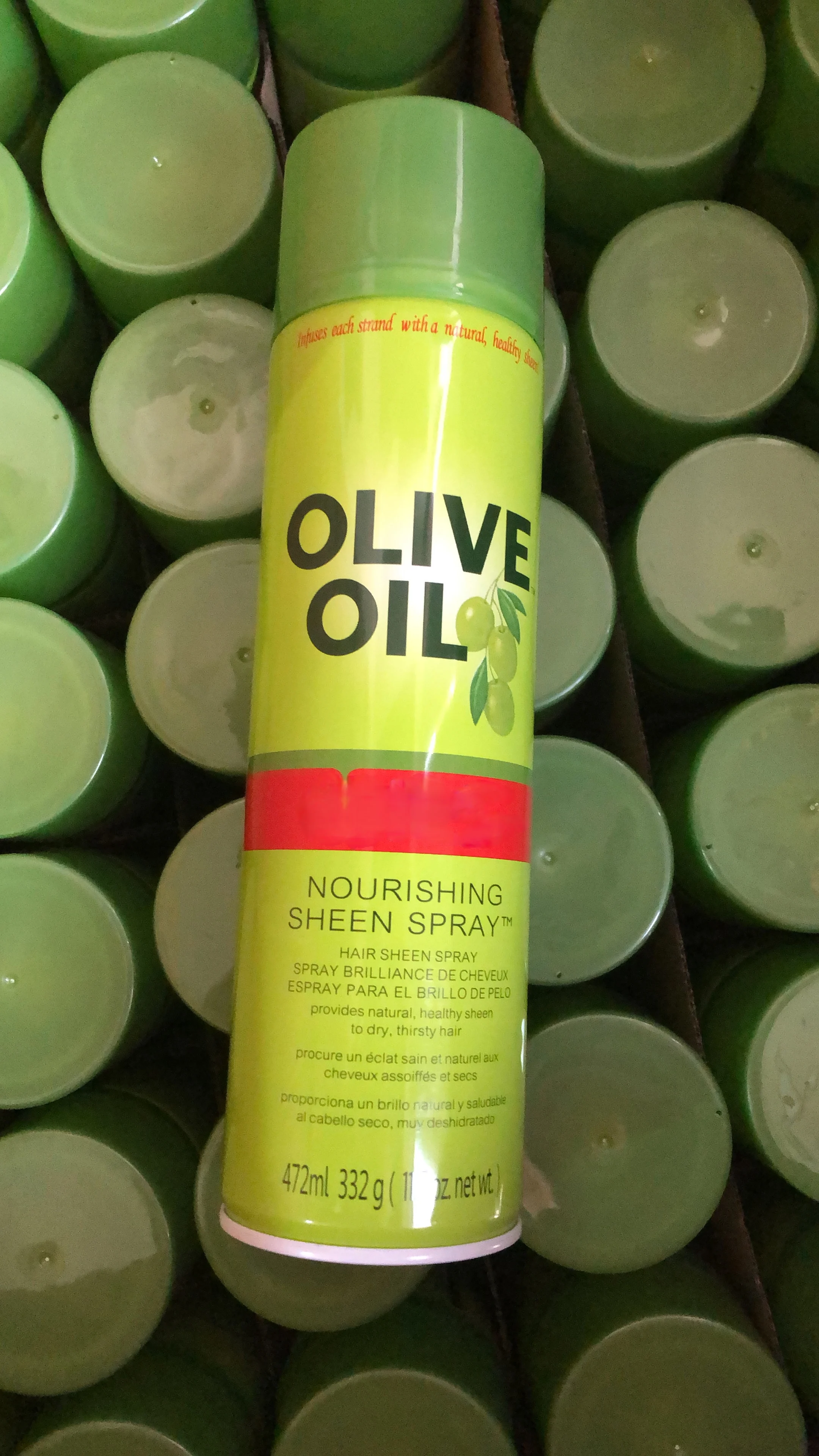 Oem/odm Organic Olive Hair Oil Nourishing Sheen Spray 472ml Olive Oil