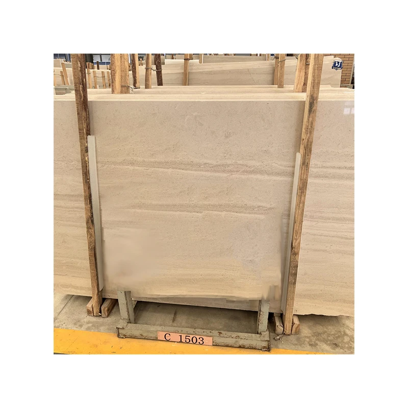 Modern Design Beige Travertine Polished Surface Indoor and Outdoor Application for Hotels 1-Year Warranty