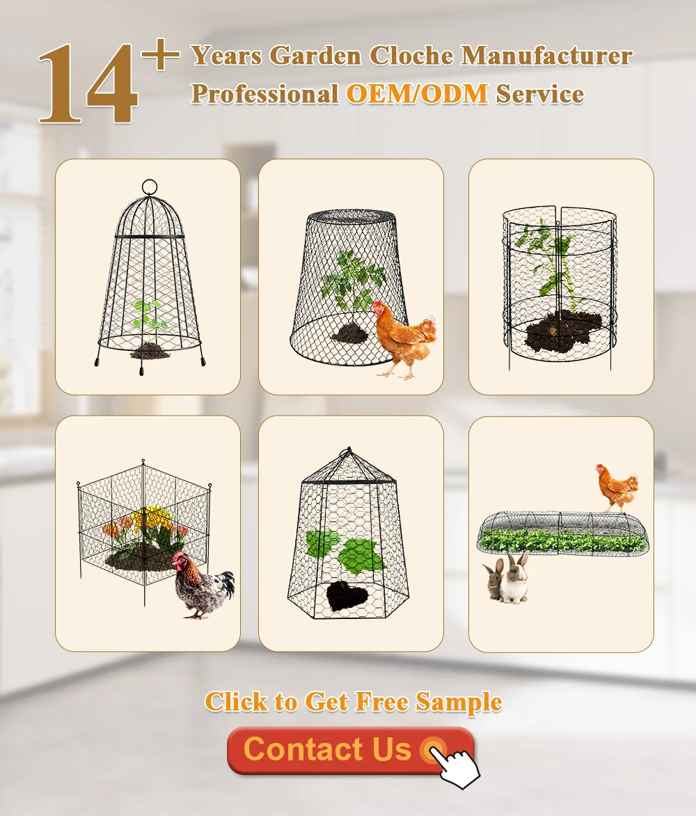 Vegetable Protector Flower Pot Vegetable Protector - Outdoor Chicken Wire Cage