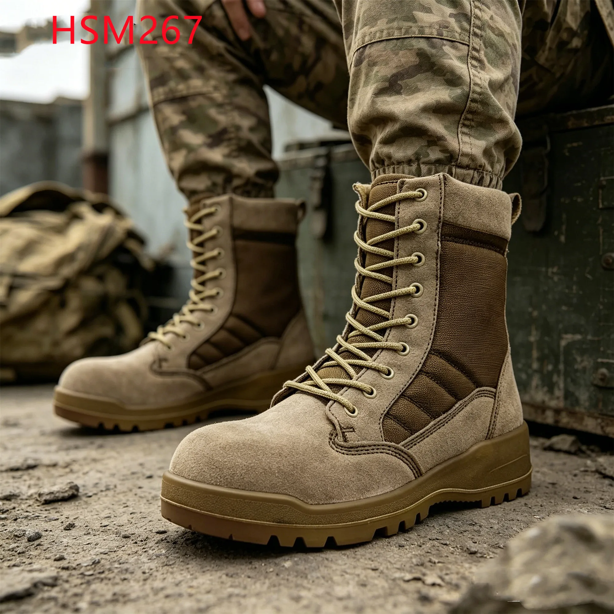 LXG,winter Tactical Operations Warm 6'' Combat Boots Steppe Exploration Anti-Debris Fighting Boots with Cushion Sole HSM267