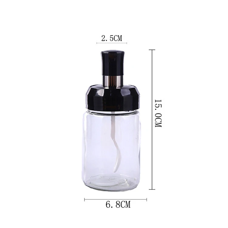 250 мл экологически чистые стеклянные банки для специй с прозрачными бутылками и крышкой индивидуальным логотипом приправ инструментами