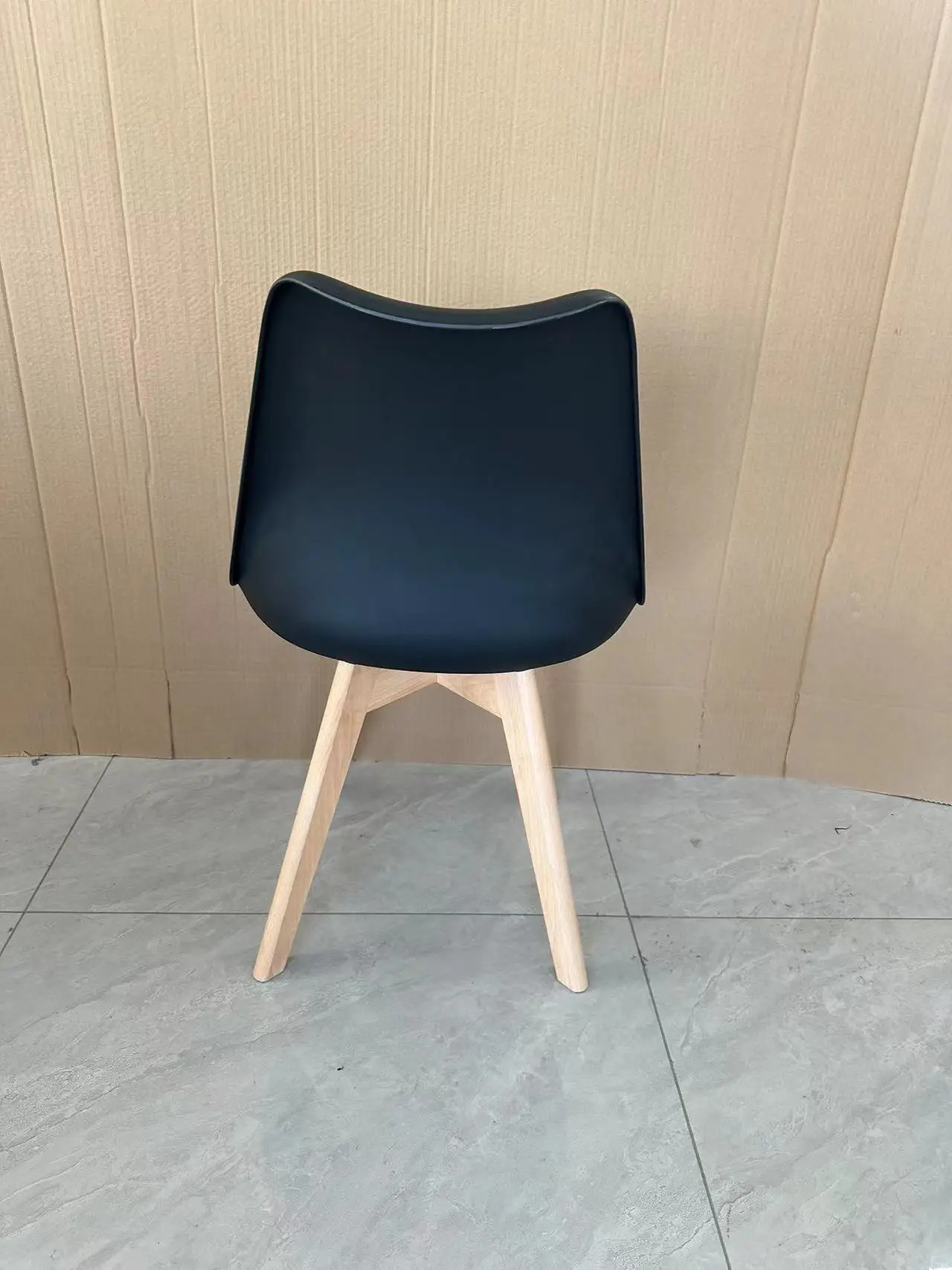 SILLAS ESTILO NORDICO NORDIC STYLE Grey Scandinavian Plastic Eco Leather Dining Office Kitchen Chair