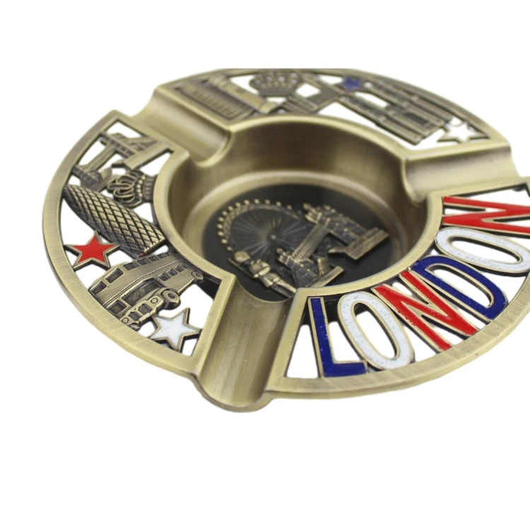 Wholesale London Metal Cigar Ashtrays British Tourist Souvenirs