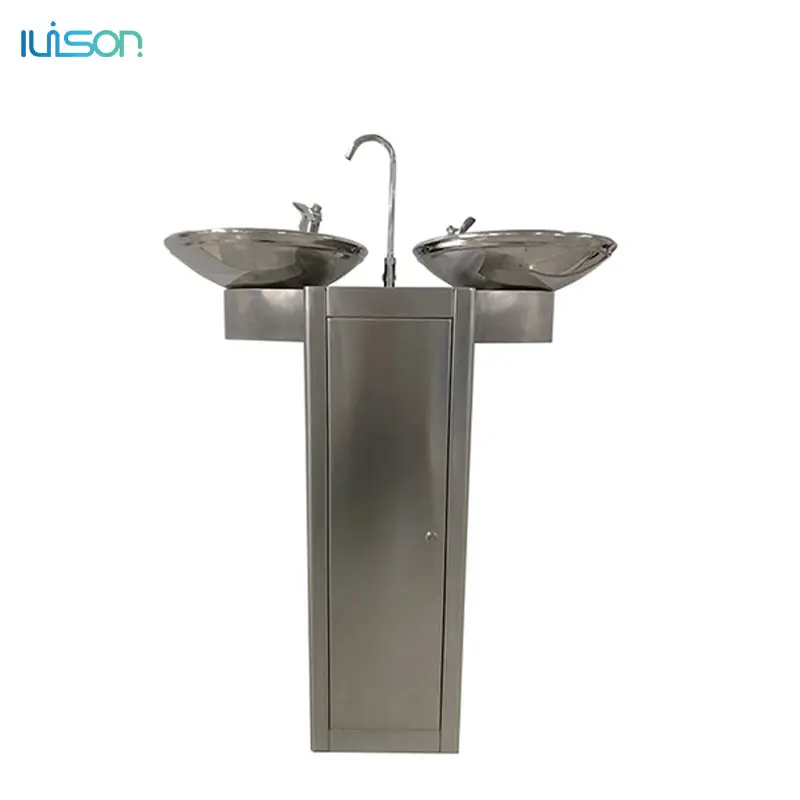 Stainless steel outdoor modern drinking fountain 3 tap outdoor water dispenser