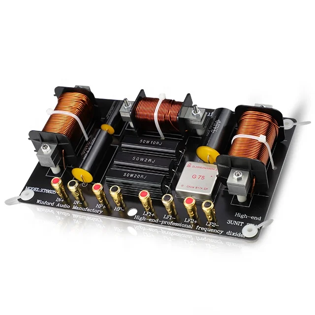 Professional 3 ways frequency dividers for speaker crossover