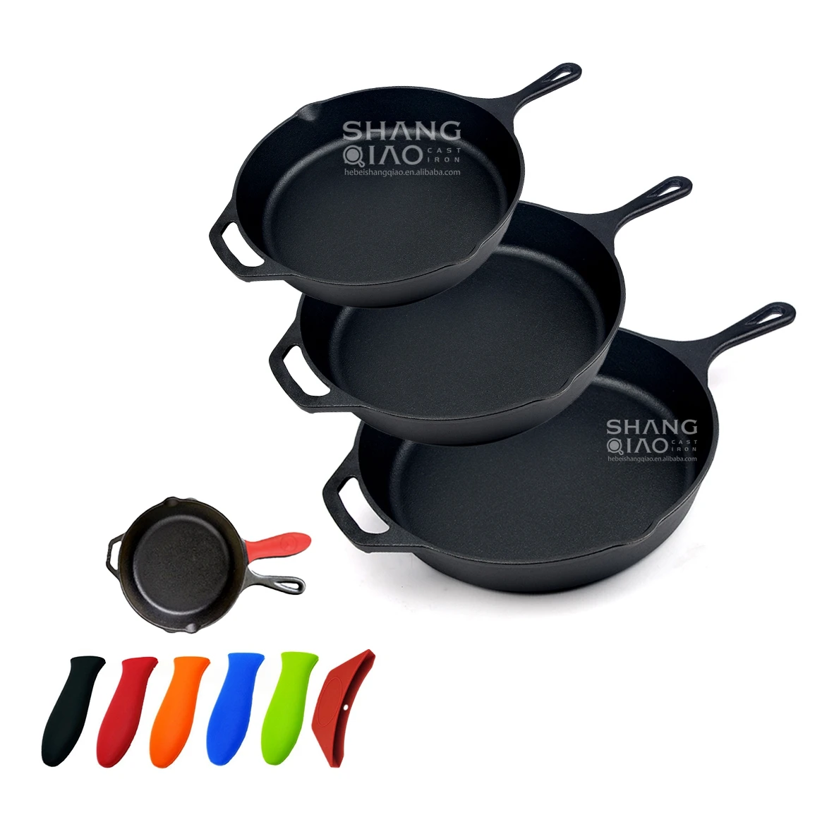 Pre Seasoned Cast Iron Skillets 12" Frying Pan Nonstick Cast Iron Pan