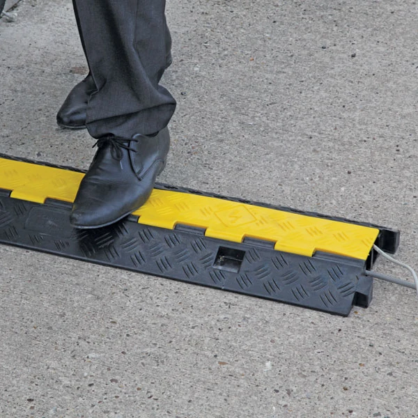 2 Channel Rubber Cable Protector Ramp ,Rubber Cable Cross Defender
