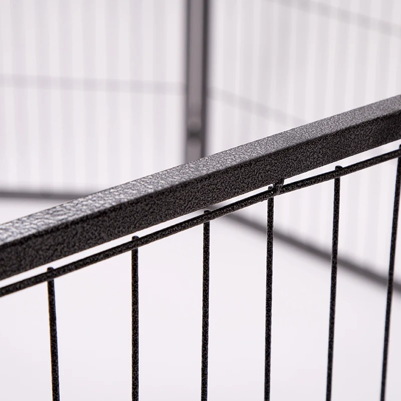 Black Heavy Duty Dog Barrier Puppy Play Pen,Indoor Outdoor Heavy Duty