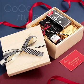 Cocostyles bespoke gorgeous wooden box promotional gift set with ribbon for Xmas corporate giveaways 2019