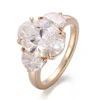 10K solid gold lab diamond ring