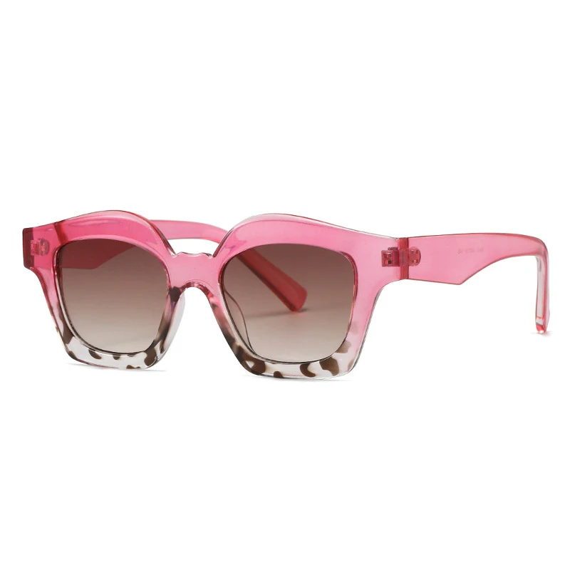 Cat Eye Leopard Sunglasses Women Color Pink Pink Cheetah Print Oversized Sun Glasses Cat Eye Sunglasses  main image 4