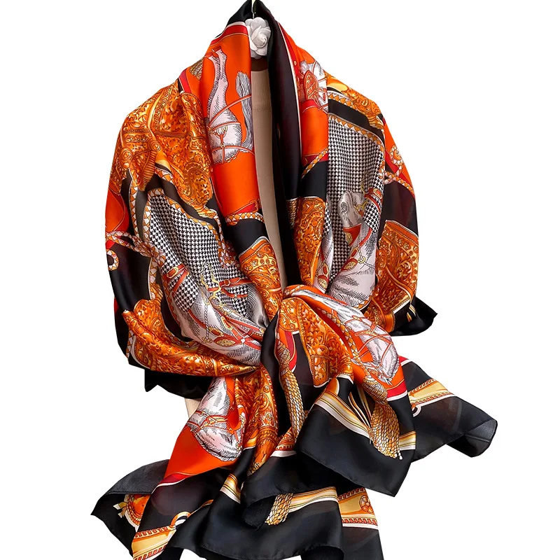 Source Foreign Trade Women's Bag Portable Silk Scarf Color