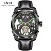 Leather Black green point