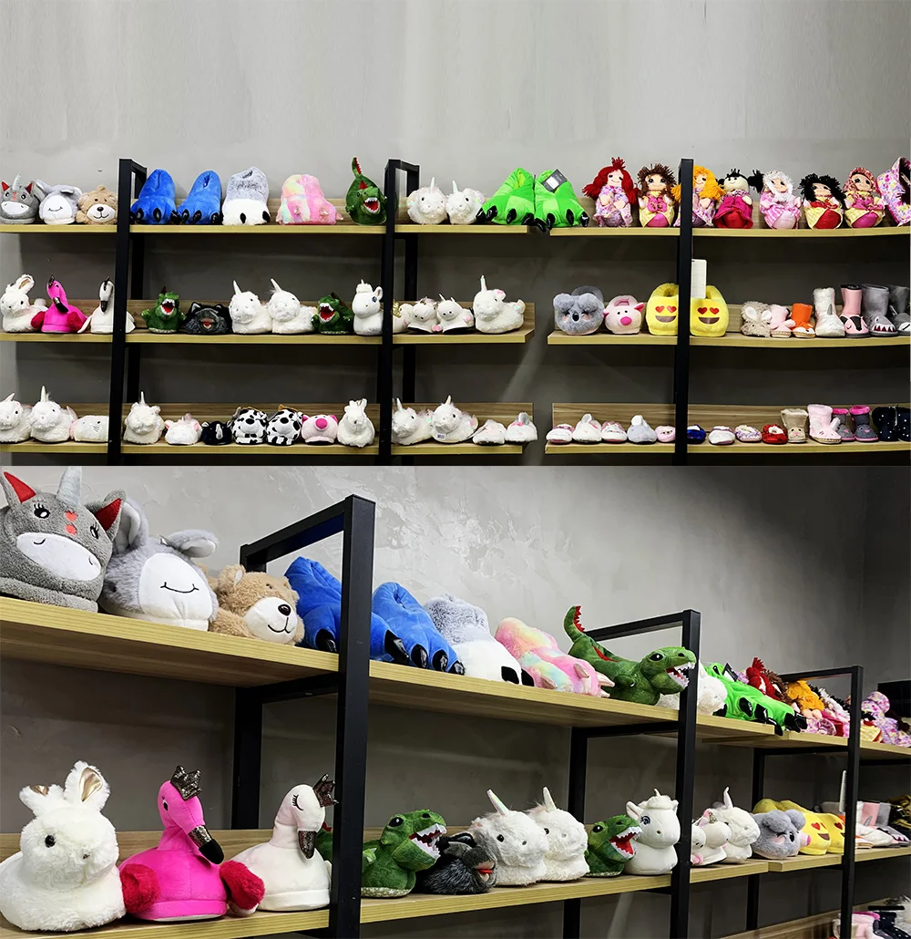 An14 Симпатичные плюшевые тапочки с единорогом для детей