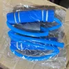 Individually packaged (two-tone blue) figure-eight resistance band