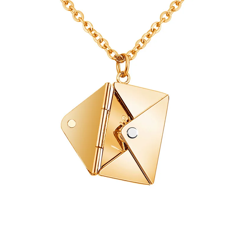 Fanyue High Quality Custom Card Envelope Necklace Locket Tarnish Free Necklace  Tarnish Free Jewelry 18k Gold Plated Pvd Chain - Buy Tarnish Free Jewelry  18k Gold Plated,Non Tarnish Gold Jewelry,Non Tarnish Jewelry