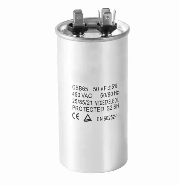 Aluminum electrolytic  capacitor  CBB65 Capacitor for air condition 450v  50uf