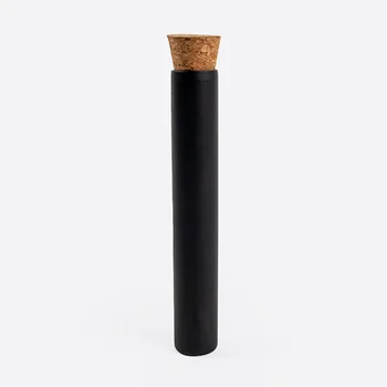 Matte Black Glass Pre-Roll Tubes with Cork