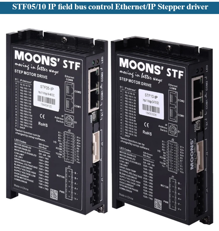 MOONS Ethercat NEMA23 Closed Loop Motor Hybrid 57 Stepper Driver with ...
