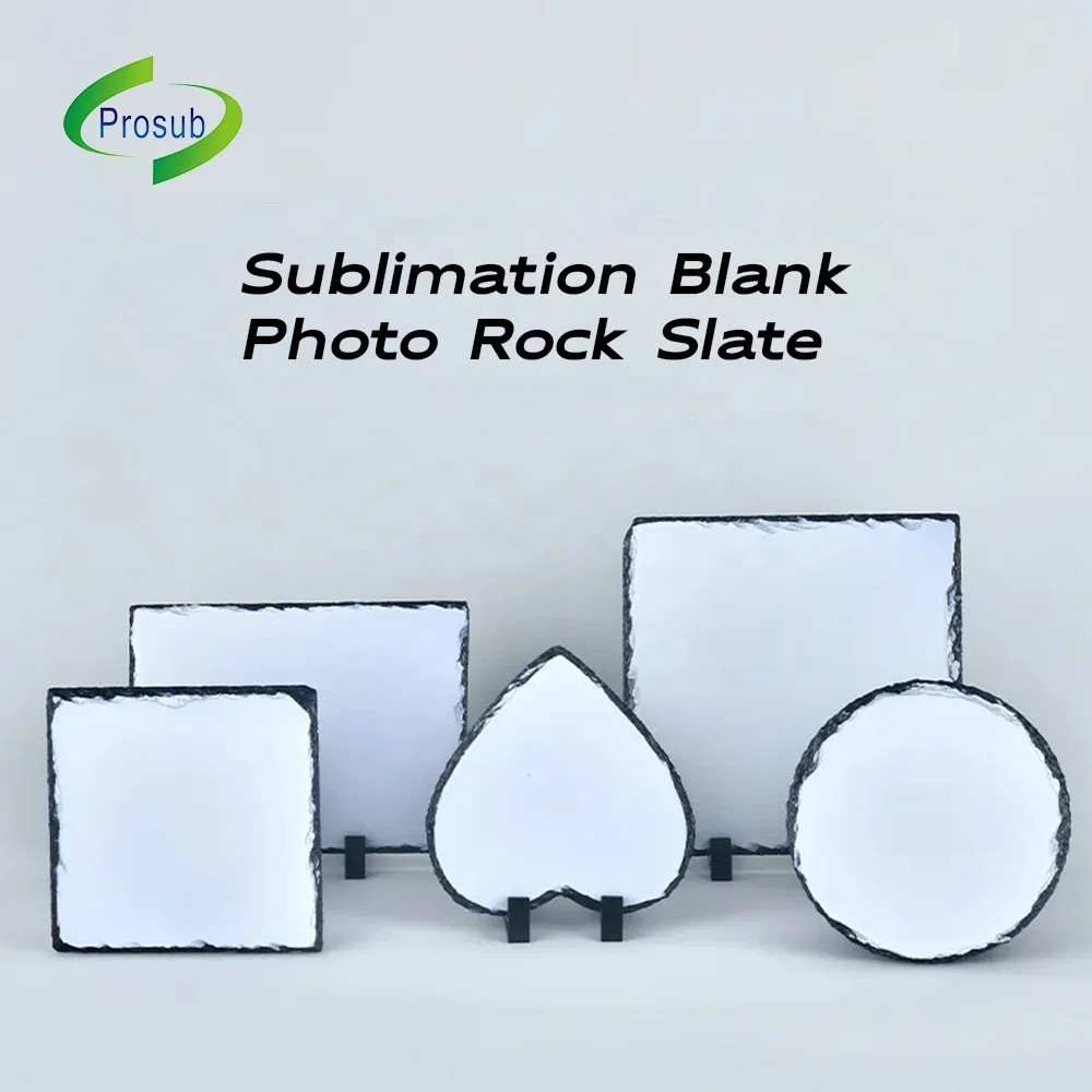 Prosub Wholesale Sublimation Blanks Rock Slate Round Square Rectangle Various Shape Sizes Custom