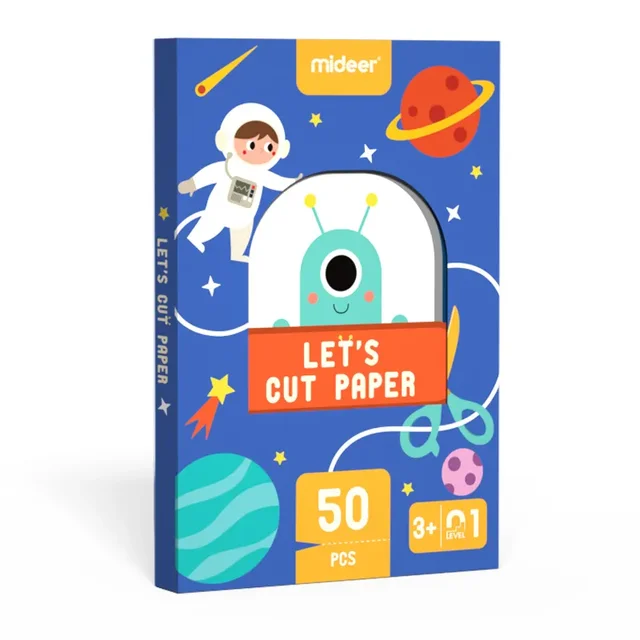 LET'S CUT PAPER-Beginner-Paper Craft Fun Paper-cut Art Kit Decorative Diy Arts for Little Kids