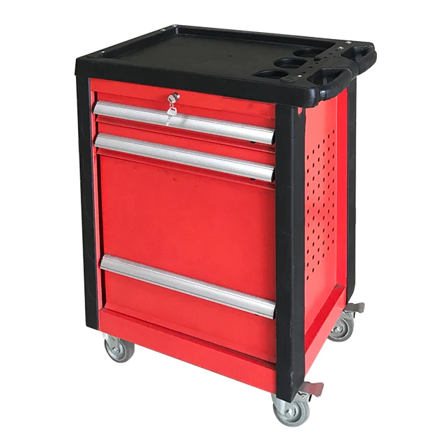 7 Drawers Tool Trolley With Tools And Side Tray Tool
