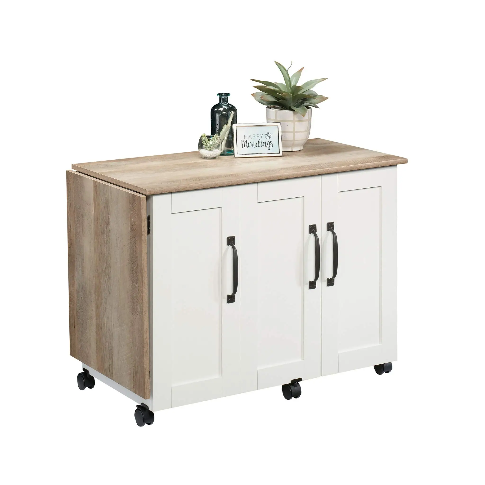 folding sewing table with storage foldable