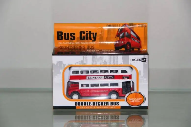 Car Decoration Souvenir Diecast Ct Toys London Bus Red