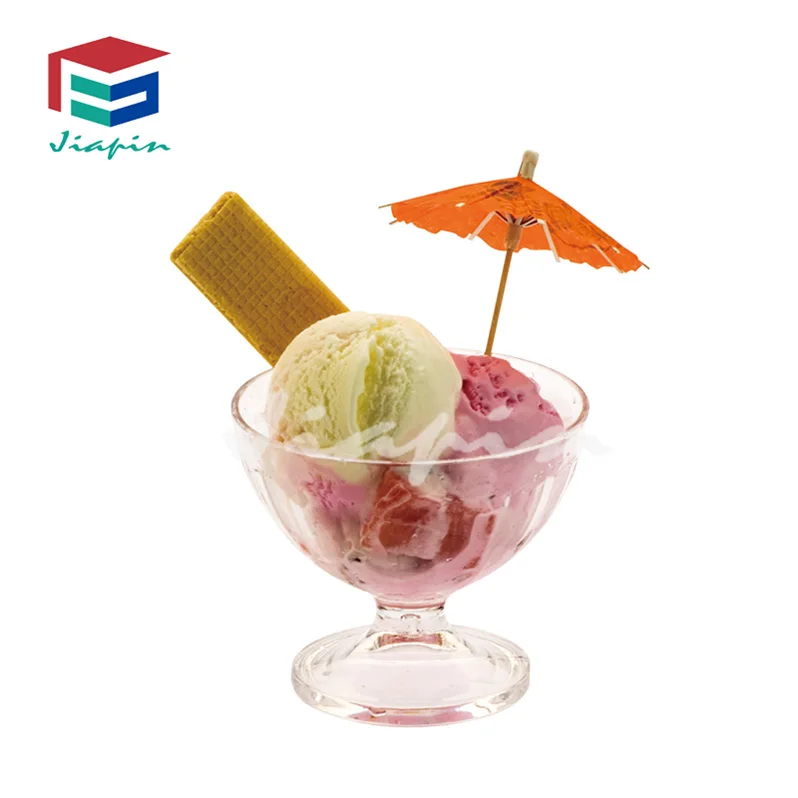 Unbreakable 200ml Plastic Ice Cream Cups for Poolside Plastic Ice Cream Flower Cups for Restaurant