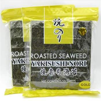 Feuilles d’algues Nori, Qualité Gold, 100 Unités, 100 gr