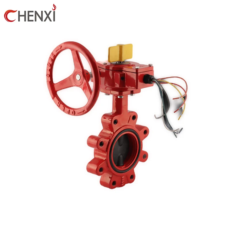 High Quality UL FM Approved  DN200 Lugged Wafer Flanged Butterfly Valve with Tamper Switch