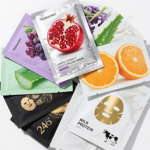 Direct Sale Factory Skin Deep Moisturizing Sodium Hyaluronate Centella Asiatica Green Tea Whitening Beauty Fruit Facial Mask