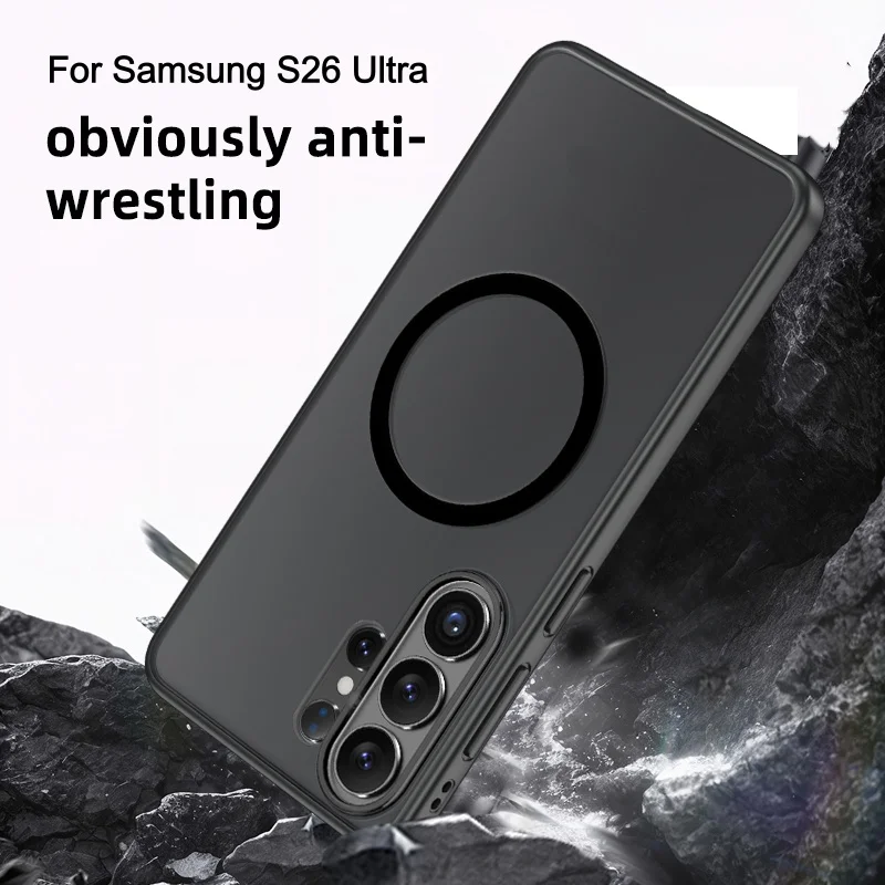 product wholesale oem with anti yellow mobile phone case slim ultra magnetic anti fingerprint texture phone case for samsung s26 ultra-6
