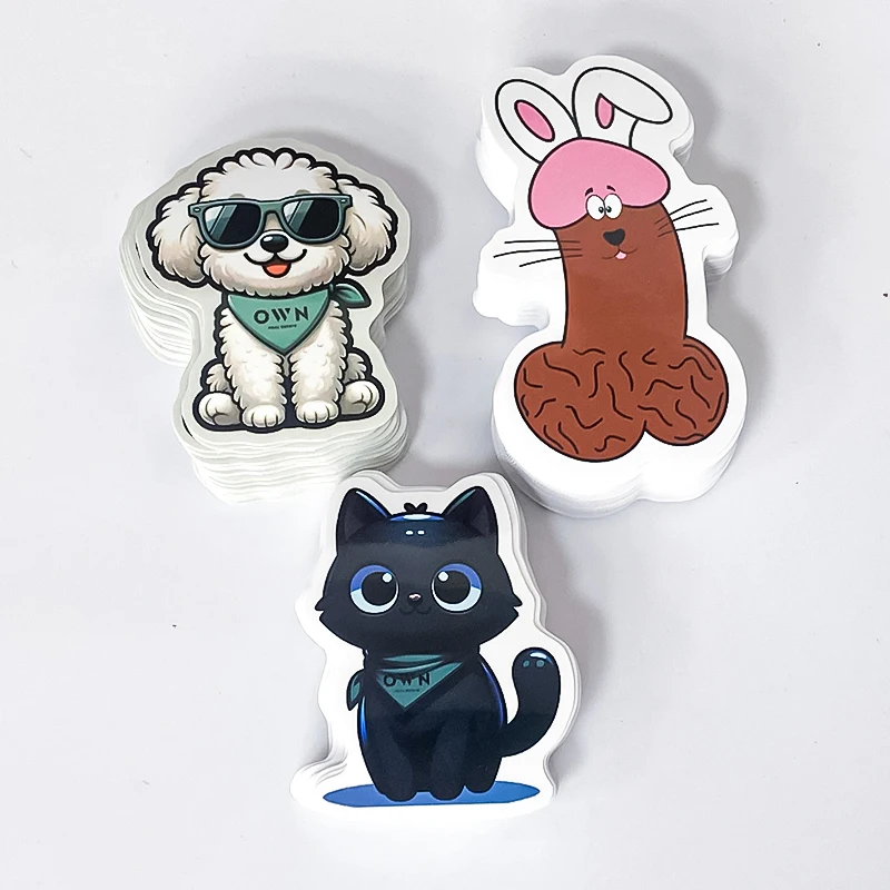 Wholesale Custom Printing Logo Label Sticker Self Adhesive Vinyl Die Cutting Sticker Sheet Waterproof Vinyl Die Cut Sticker